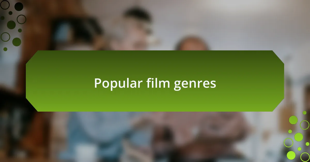 Popular film genres
